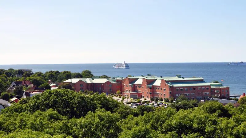 Vy över Visby lasarett.