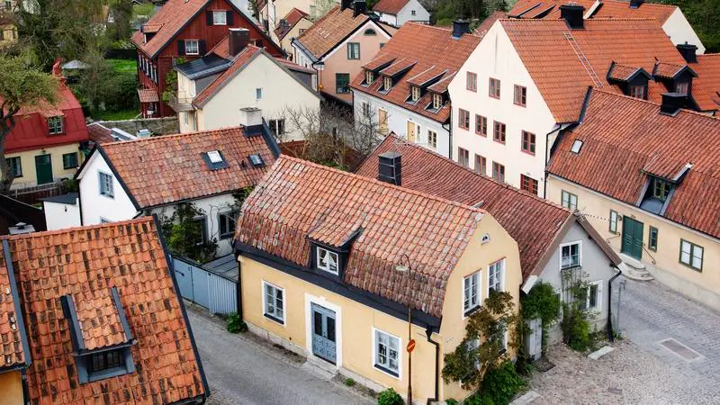 Vy över Visby innerstad.