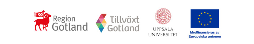 Logotyper för Region Gotland, Tillväxt Gotland och Uppsala Universitet-