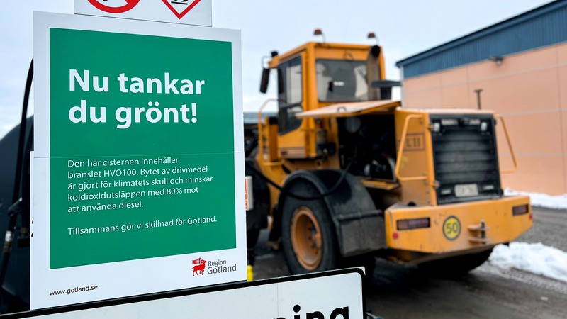Bränsletank med HVO100 på Skarphäll
