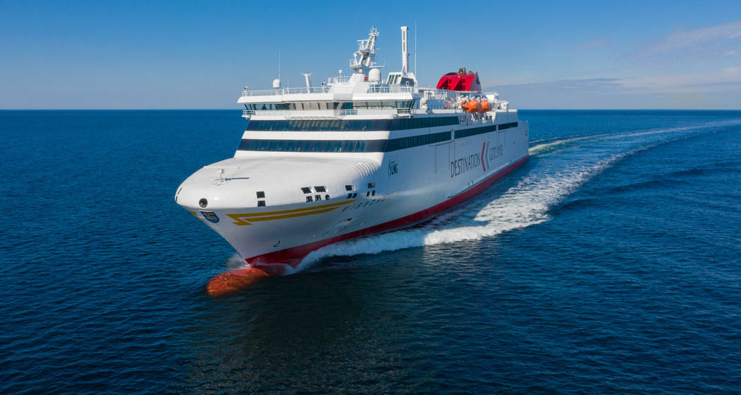Fartyget M/S Visborg på öppet vatten