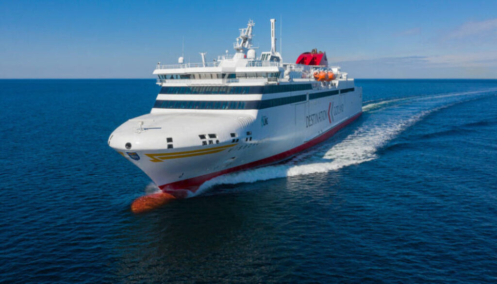Fartyget M/S Visborg på öppet vatten