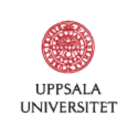 Uppsala universitets logotyp med en röd symbol