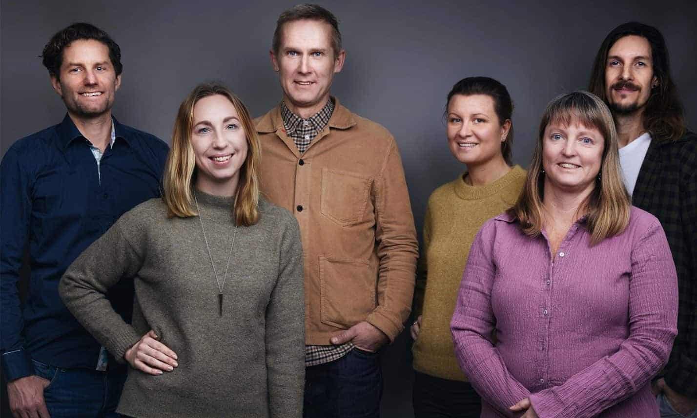 Gruppbild av Energicentrums medarbetare. Tre kvinnor och tre män.