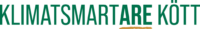 Logotyp som består av texten Klimatsmartare kött med gröna bokstäver
