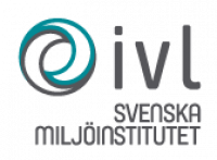 Logotyp med cirkelsymbol i grön och grå och texten IVL svenska miljöinstitutet